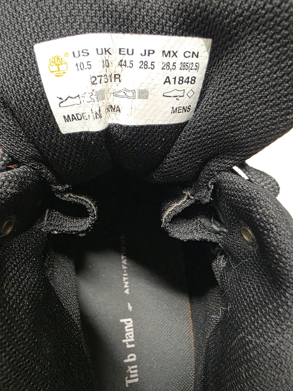Timberland Mt Maddsen 2731R Mens 10.5 Black Leather Waterproof Hiking Boots
